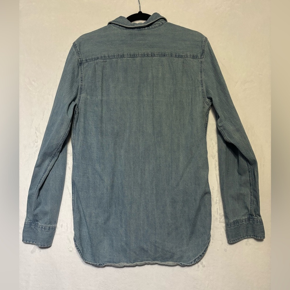 Modern Amusement- Womens Denim Long Sleeve Button Down Shirt - Picture 7 of 9
